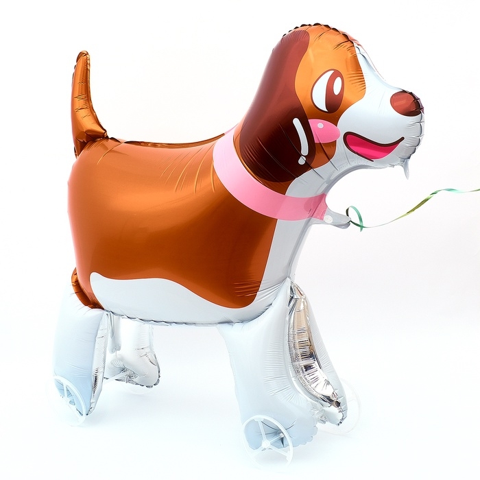 Шар фольгированный фигура 32 Шар фольгированный фигура 32" "Собачка в ошейнике", на колесиках