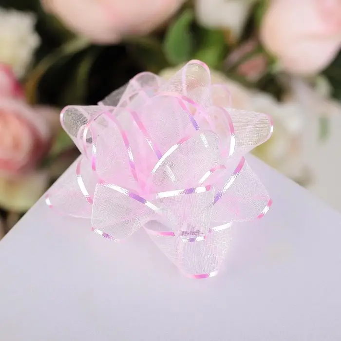 Бант - звезда №7.5 «Золотая полоса», МИКС