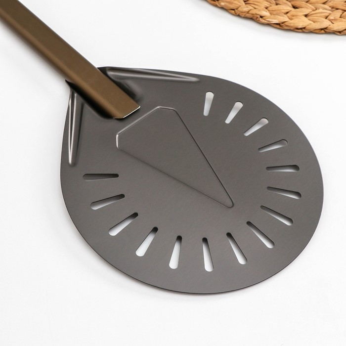 Лопатка перфорированная Delicate, 103×23 см, с разборной ручкой, цвет коричневый Лопатка перфорированная Delicate, 103×23 см, с разборной ручкой, цвет коричневый