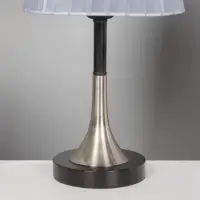 Лампа настольная RISALUX &laquo;Рита&raquo; 1&times;40 Вт Е27 черный/серебро/серый 20&times;20&times;40 см