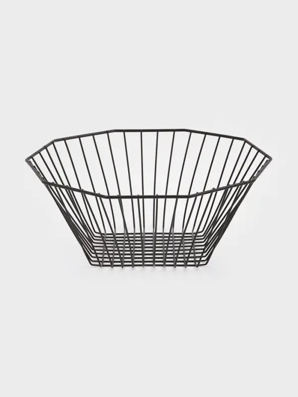 Корзинка - ваза для фруктов &laquo;Квадраты&raquo;, 29&times;11.5 см, чёрная