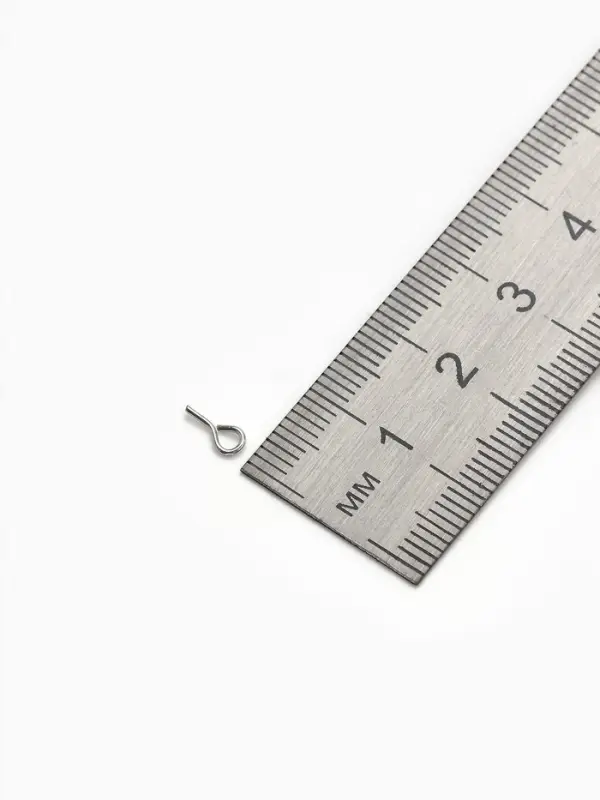 Держатель для кулона клеевой, 7×3 мм (набор 30 шт.), цвет серебро