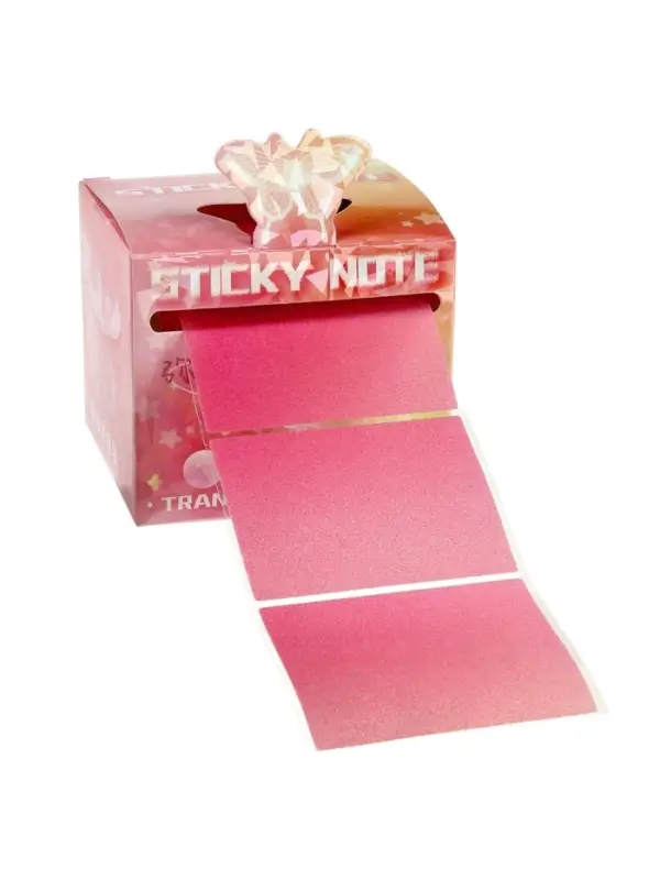 Блок с липким краем 50л пластик прозрачный МИКС в коробочке