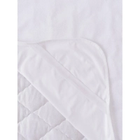 Наматрасник Luscan 90х200, махра, водонепрониц, с резинкой по углам, белый