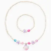 Набор детский &laquo;Выбражулька&raquo; 2 предмета: бусы, браслет, ракушка, цветы, цвет бело-розовый