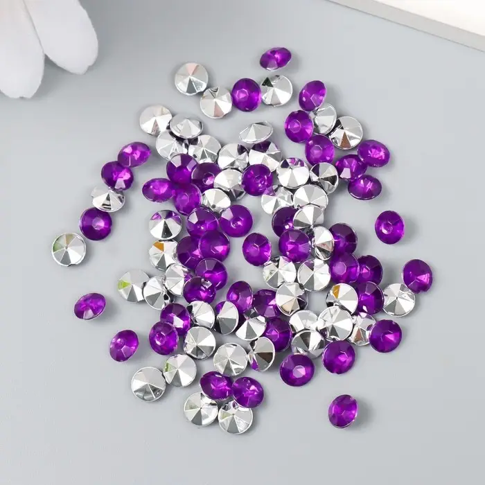 Декор для творчества в бутылочке "Стразы. Тёмно-фиолетовый" набор 250 шт d=0,6 см 4х3х3 см