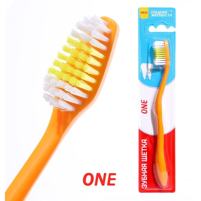 Зубная щётка Rendall One, средней жёсткости, микс, 1 шт. Зубная щётка Rendall One, средней жёсткости, микс, 1 шт.