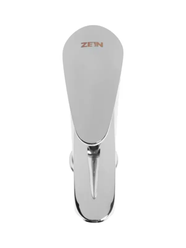 Смеситель для раковины ZEIN Z3718, однорычажный, длина излива 12 см, пластик, хром