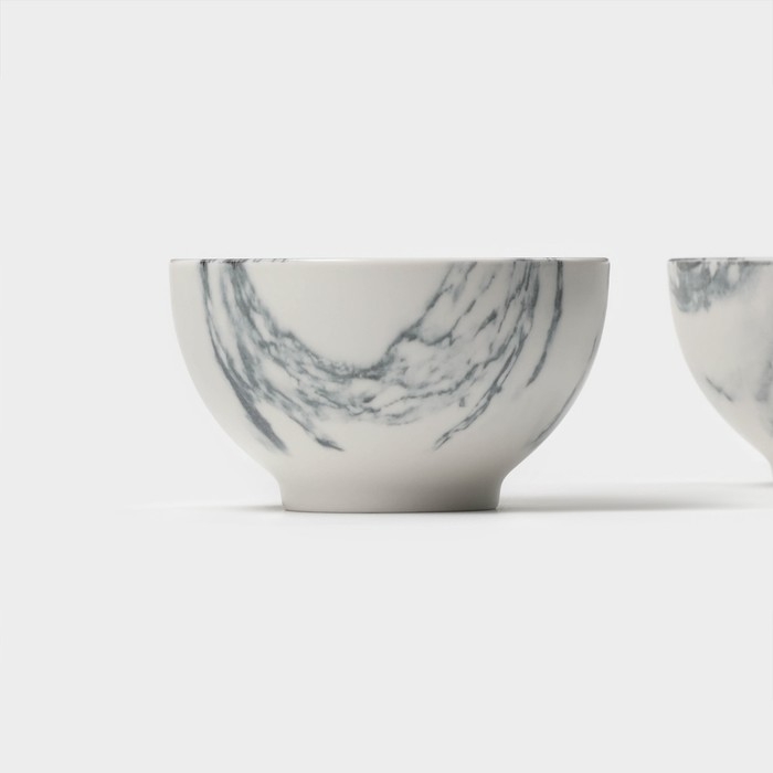 Набор салатников фарфоровых Magistro Real Marble, 380 мл, 11,6×6,5 см, 2 шт