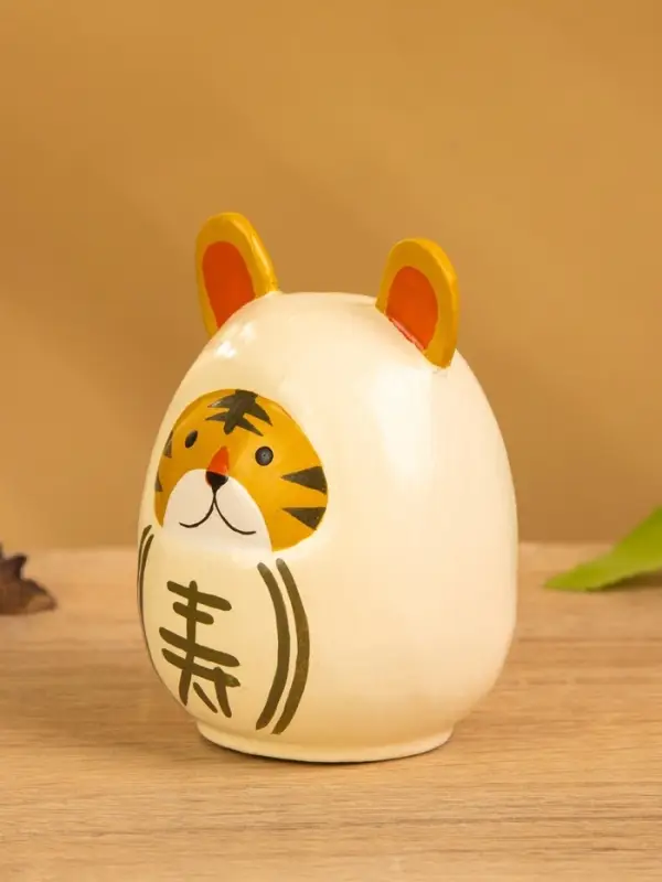 Японская кукла кокеши &laquo;Тигренок&raquo;, 6&times;6&times;9 см, белая