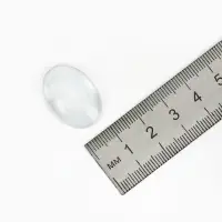 Кабошон стекло, овал 18&times;25 мм (набор 5 шт.), прозрачный