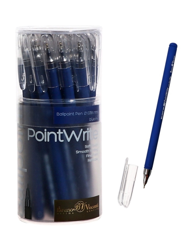 Ручка шариковая BrunoVisconti PointWrite NAVY, 0.38мм, стерж/син Ручка шариковая BrunoVisconti PointWrite NAVY, 0.38мм, стерж/син