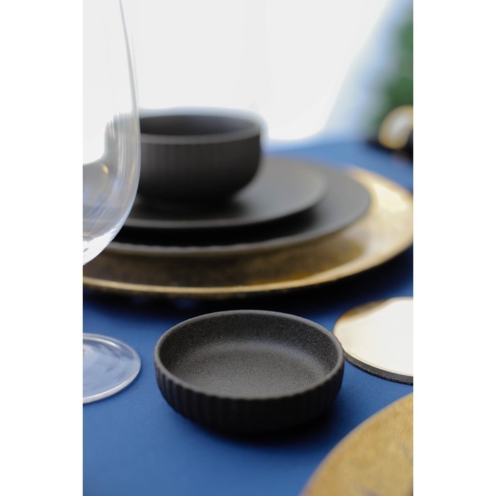 Соусник фарфоровый Magistro Line, 90 мл, фасовка 2 шт, цвет чёрный Соусник фарфоровый Magistro Line, 90 мл, фасовка 2 шт, цвет чёрный