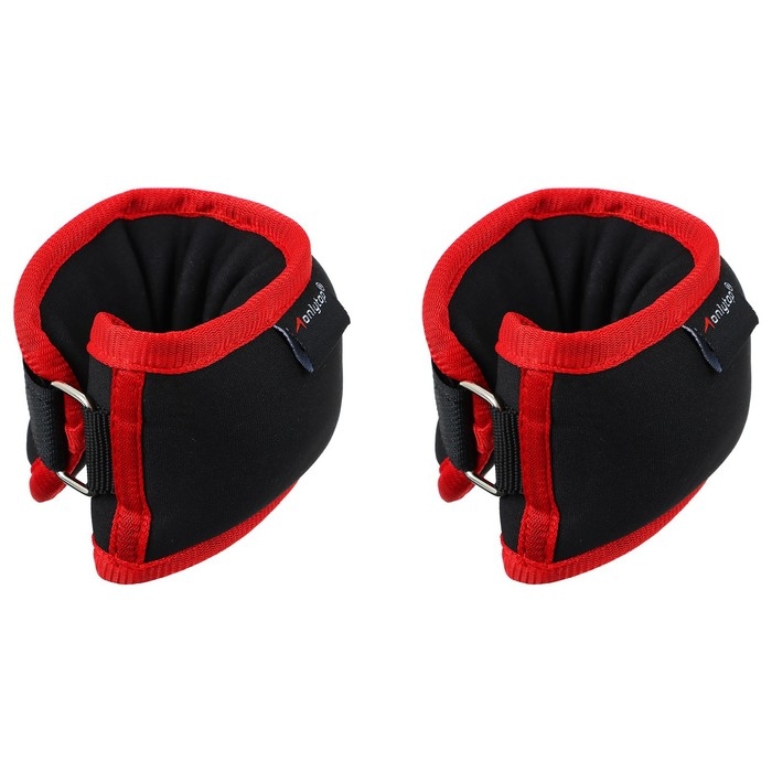 Утяжелители на запястье ONLYTOP, 2 шт. х 300 г, цвет красный Утяжелители на запястье ONLYTOP, 2 шт. х 300 г, цвет красный