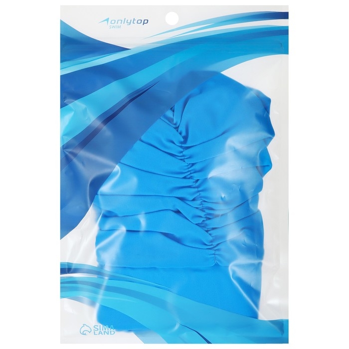 Шапочка для плавания взрослая ONLYTOP, тканевая, обхват 54-60 см, цвет бирюзовый Шапочка для плавания взрослая ONLYTOP, тканевая, обхват 54-60 см, цвет бирюзовый