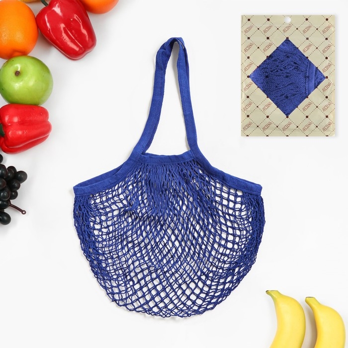 Авоська плетеная сумка, 41 х 27 см, ручка 17 см, клетка 1.5 см, фиолетовая Авоська плетеная сумка, 41 х 27 см, ручка 17 см, клетка 1.5 см, фиолетовая