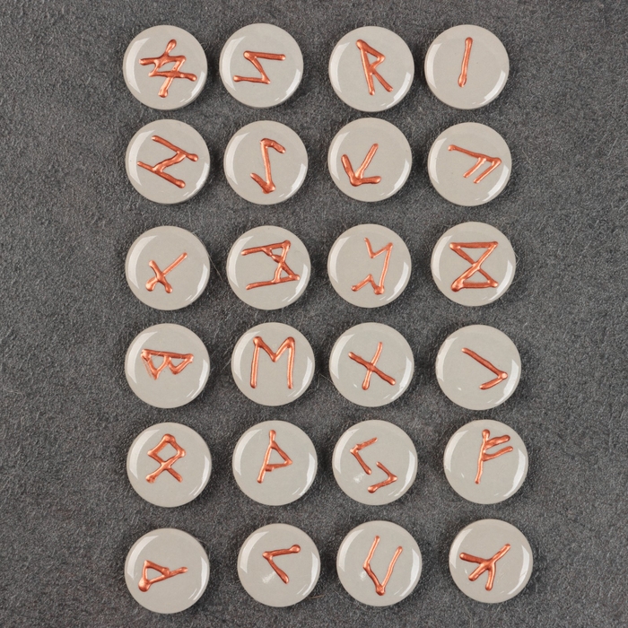 Набор Набор "Скандинавские руны", керамика, 24 руны