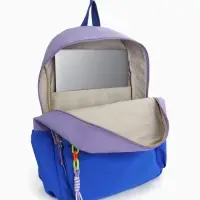 Рюкзак молодёжный на молнии, с карманами, двухцветный, размер 31&times;15&times;46 см, сиреневый