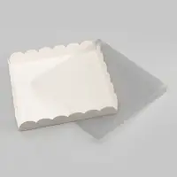 Коробка для печенья, белая, 25&times;25&times;4 см