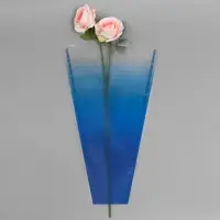 Пакет конус для цветов, «Переход», 29+10×45 см, королевский синий