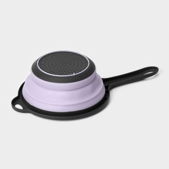 Дуршлаг складной Доляна «Волна», d=20 см, цвет сиреневый Дуршлаг складной Доляна «Волна», d=20 см, цвет сиреневый