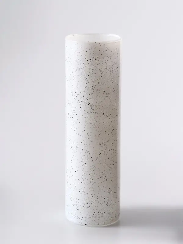 Ваза для цветов &laquo;Крапле&raquo;, прямая, h=26 см, стекло, белая