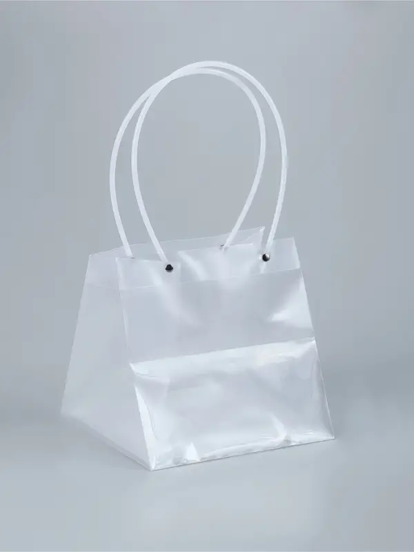 Пакет подарочный с квадратным дном, прозрачный, 20&times;20&times;20 см