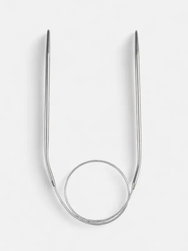 Спицы круговые, для вязания, с металлическим тросом, d=3 мм, 10/40 см