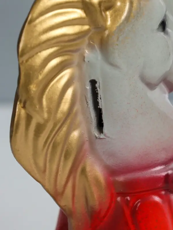 Копилка "Лошадка с попоном" высота 25 см, серый