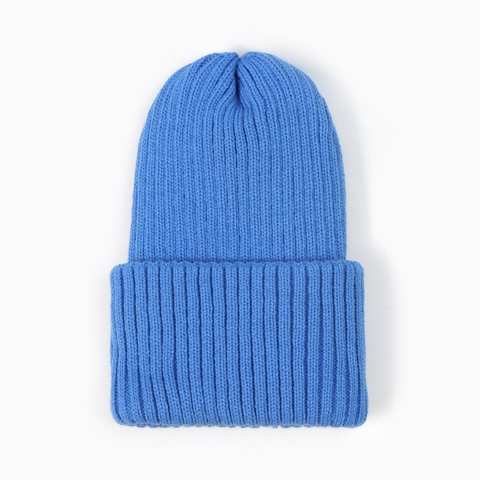 Шапка детская, цвет ярко-голубой, размер 54-56 Шапка детская, цвет ярко-голубой, размер 54-56