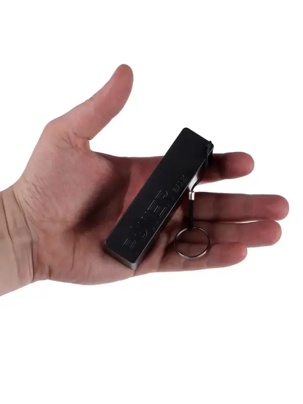 Внешний аккумулятор PB-03, 2200 мАч, USB, 1 А, крепление кольцо, чёрный