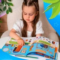 Книга детская &laquo;500 первых слов&raquo; в твёрдом переплёте, 64 стр., Синий трактор