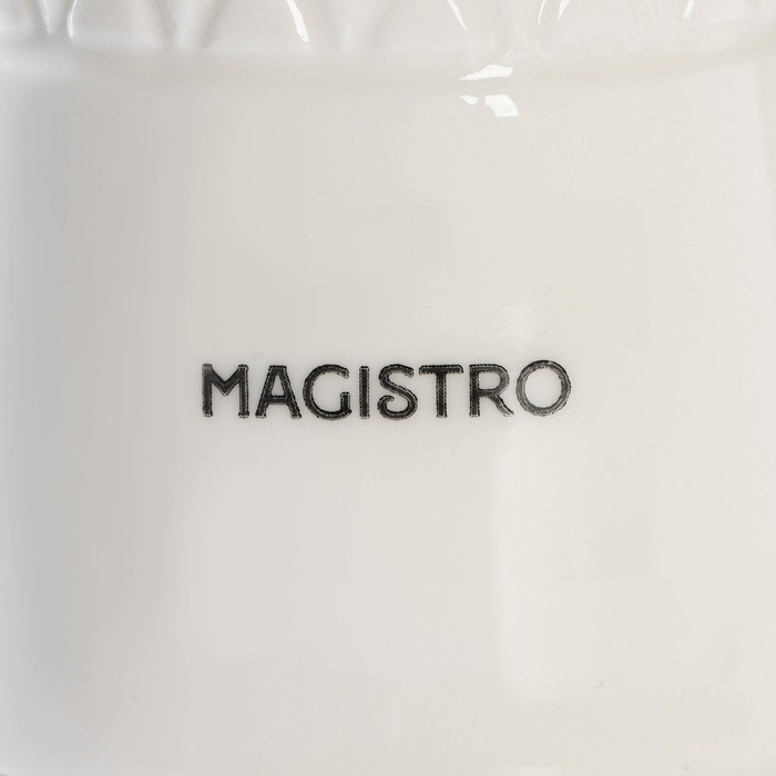 Набор для специй фарфоровый Magistro Argos, 2 предмета: солонка, перечница, 90 мл, 6×8 см, цвет белый Набор для специй фарфоровый Magistro Argos, 2 предмета: солонка, перечница, 90 мл, 6×8 см, цвет белый