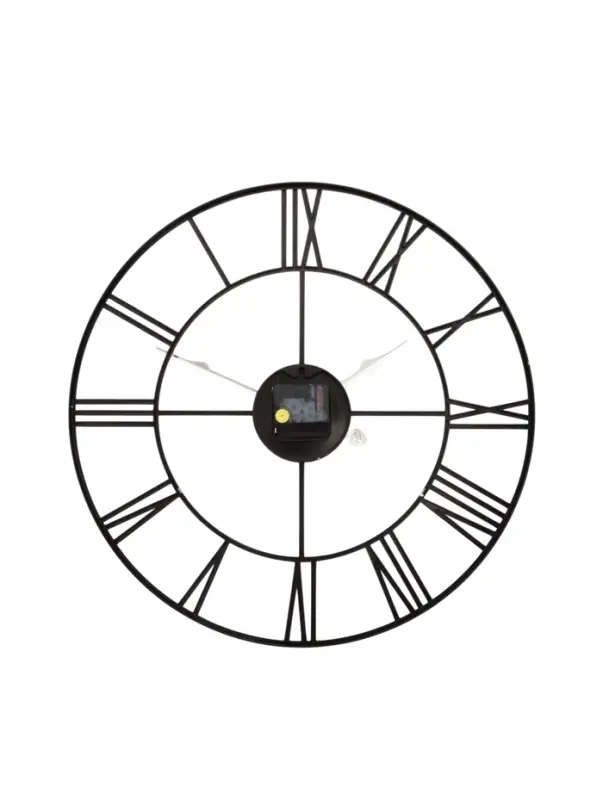 Часы настенные интерьерные, Лофт, бесшумные, плавный ход, d=47.5 см, корпус чёрный с бронзой