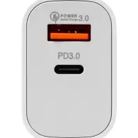Сетевое зарядное устройство Luazon LZZ-22, USB, Type-C, 2 А, белое