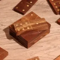 Игра настольная 3 в 1, шахматы, домино, кубики, доска 35&times;35 см, дерево шишам