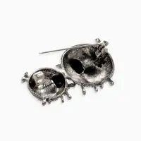 Брошь «Овечки пара», цвет белый в чернёном серебре Брошь «Овечки пара», цвет белый в чернёном серебре