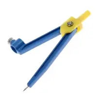 Циркуль пластиковый Calligrata, 110 мм, с карандашом, универсальный держатель &laquo;козья ножка&raquo;, в ПВХ, МИКС