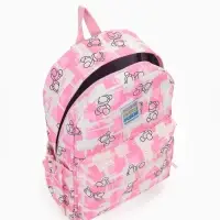 Рюкзак школьный на молнии, с карманами, с принтом, размер 28.5&times;12&times;41 см, розовый
