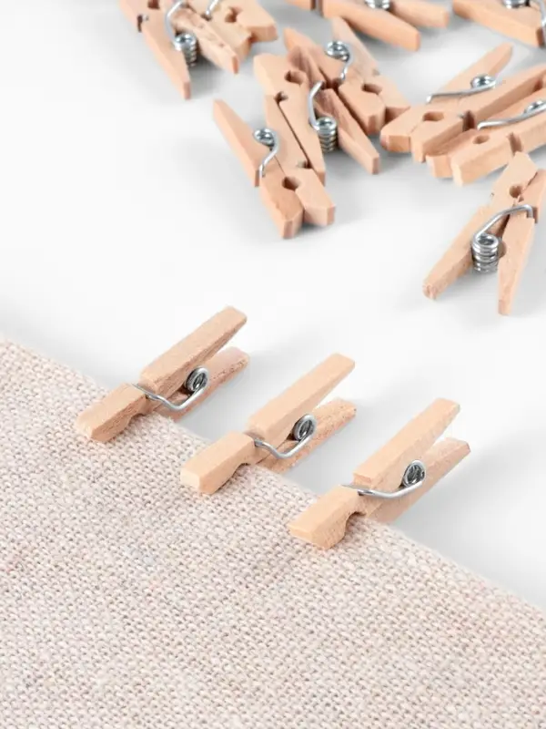 Прищепки для шитья, 2.5&times;0.8 см, 50 шт., бежевые