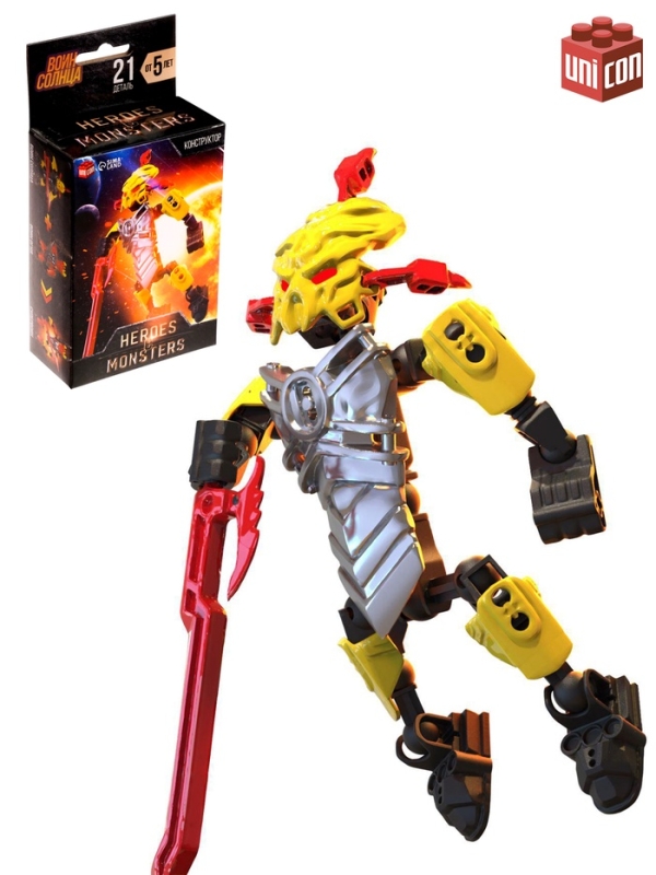 Конструктор-робот «Воин Солнца», 21 деталь