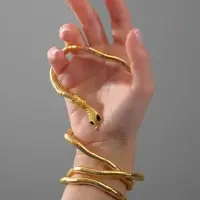 Колье-трансформер &laquo;Змея&raquo;, цвет чернёное золото, 90 см