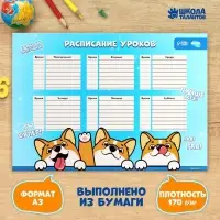 Расписание уроков &laquo;Корги Джекки&raquo; А3
