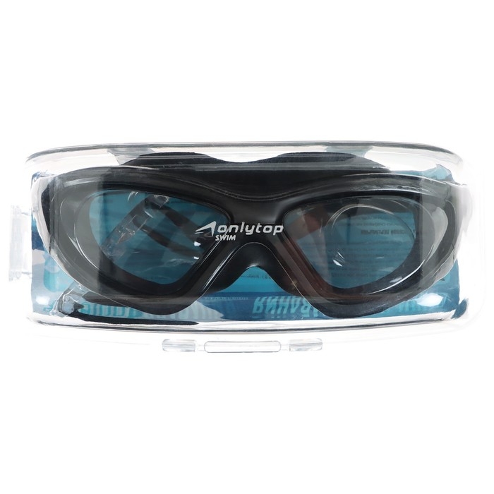 Очки для плавания ONLYTOP, беруши, цвет чёрный Очки для плавания ONLYTOP, беруши, цвет чёрный