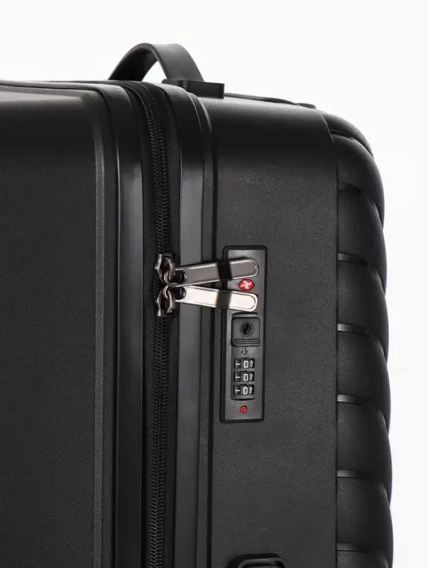 Чемодан на колёсах, 28", кодовый замок, 47&times;28&times;75 см, чёрный