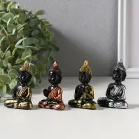 Сувенир полистоун "Будда нарядный" набор 4 шт 2,3х4,5х6 см