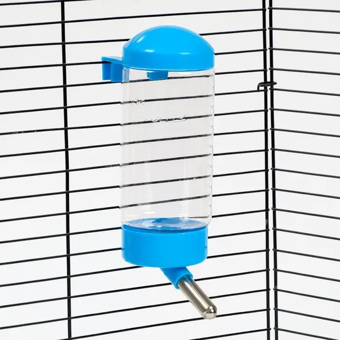 Поилка для клетки, 400 мл, 9 х 6 х 20 см, голубая Поилка для клетки, 400 мл, 9 х 6 х 20 см, голубая