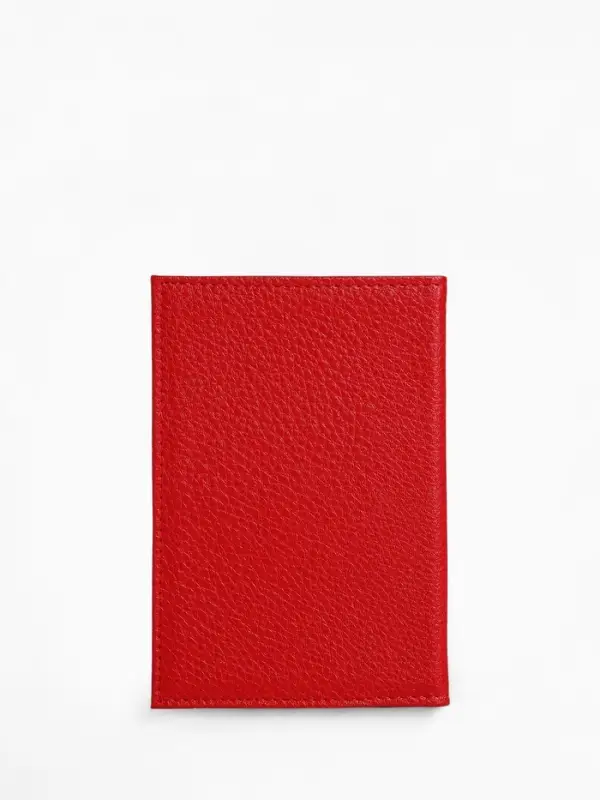 Обложка для паспорта, с гербом, красная