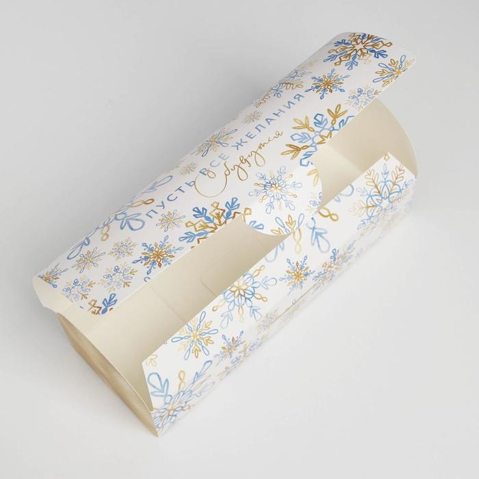 Коробка под кекс «Снежинка», 9 х 9 х 24,5 см, Новый год Коробка под кекс «Снежинка», 9 х 9 х 24,5 см, Новый год