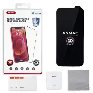 Защитное стекло для iPhone 14 Pro Max 3D ANMAC черное усиленное Арт. 1137415